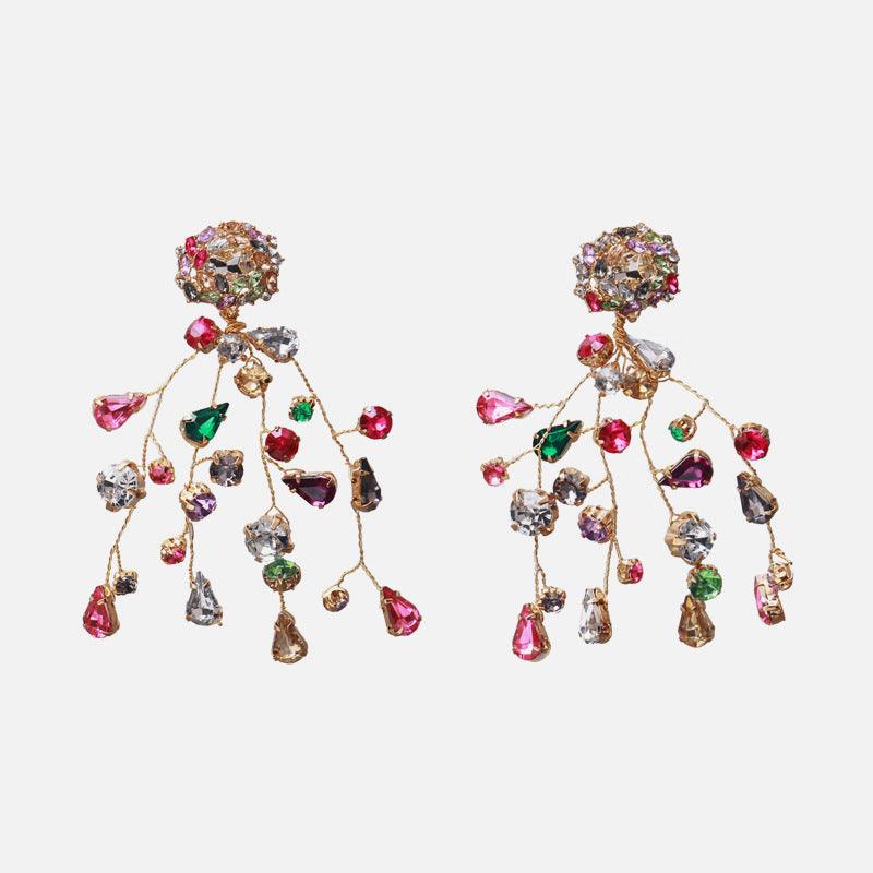 Earrings Colorful Diamond Earrings Colorful Crystal Earrings - melvincucci
