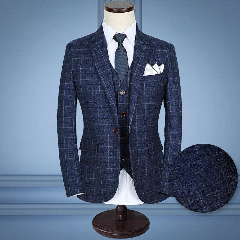 Plus Size Business Men's Three-piece Business Suit - melvincucci