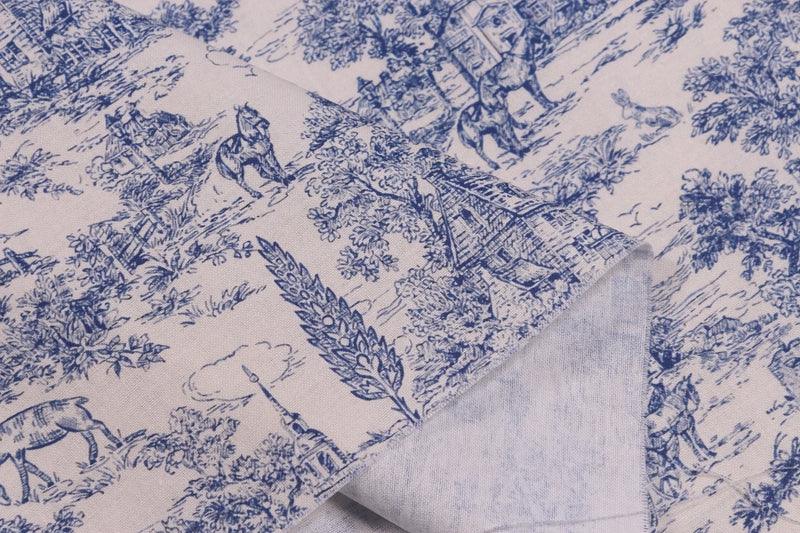 Plain Digital Print Vintage Blues Print Fabric - melvincucci
