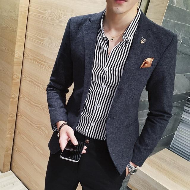 Men's Casual Suit Jacket One-piece Top - melvincucci