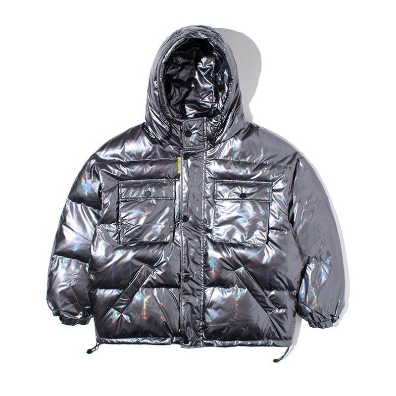 Dark Reflective Cargo Parkas Jackets Mens Hip Hop Streetwear Padded Jackets Harajuku Windbreaker Parka Coats Techwear - melvincucci