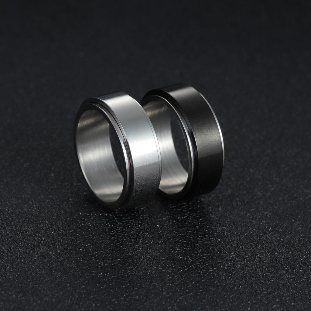 Width Titanium Steel Rotating Men's Ring - melvincucci