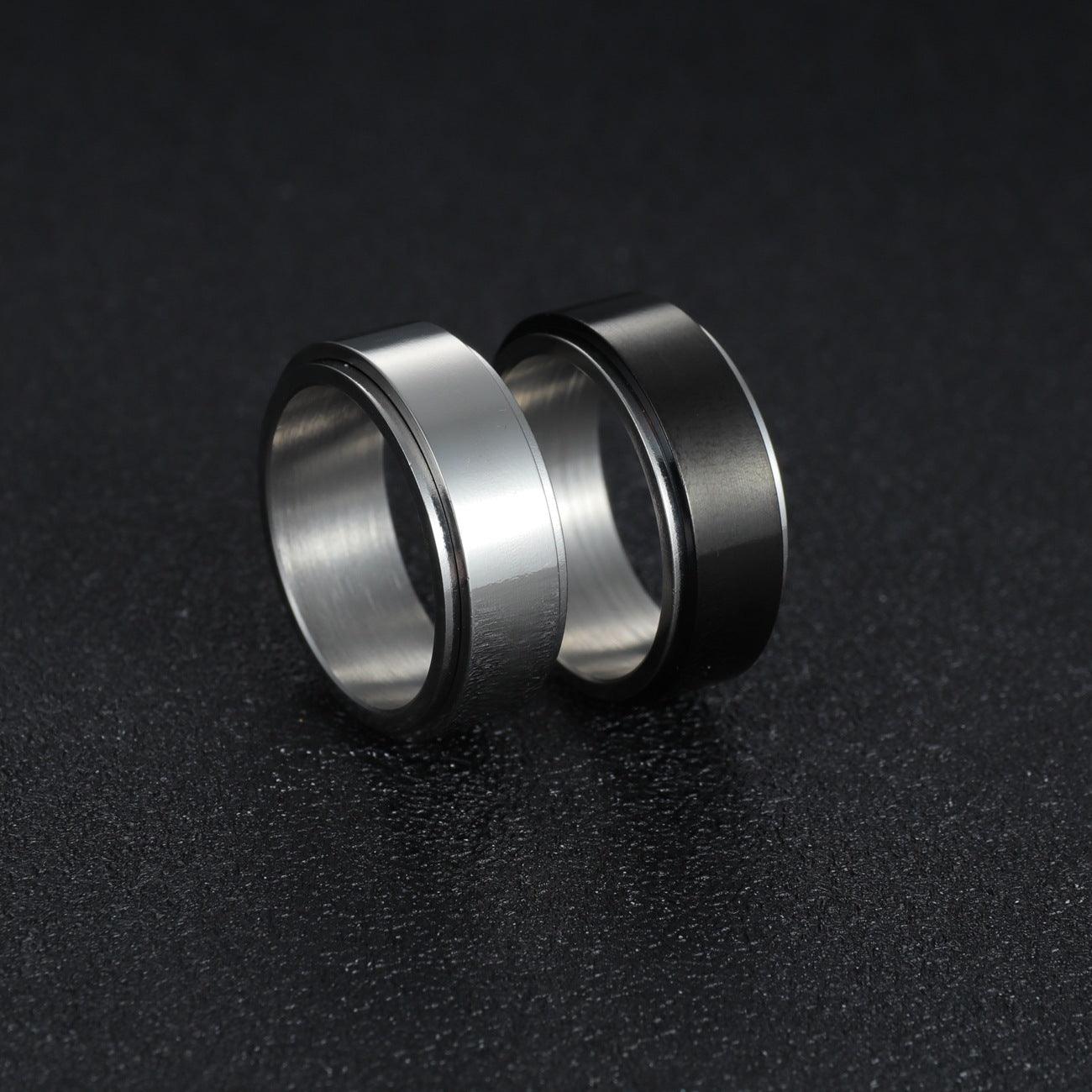 Width Titanium Steel Rotating Men's Ring - melvincucci