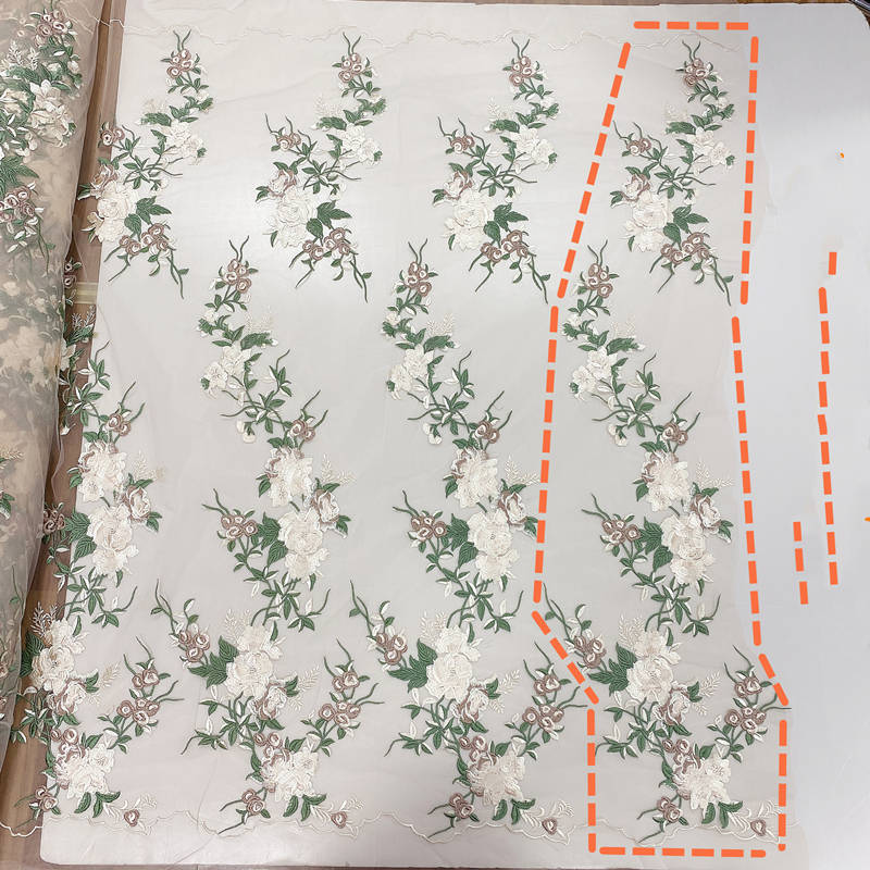 Dress Evening Dress Accessories Lace Fabric Multicolor Computer Embroidered Children's Clothing Decoration