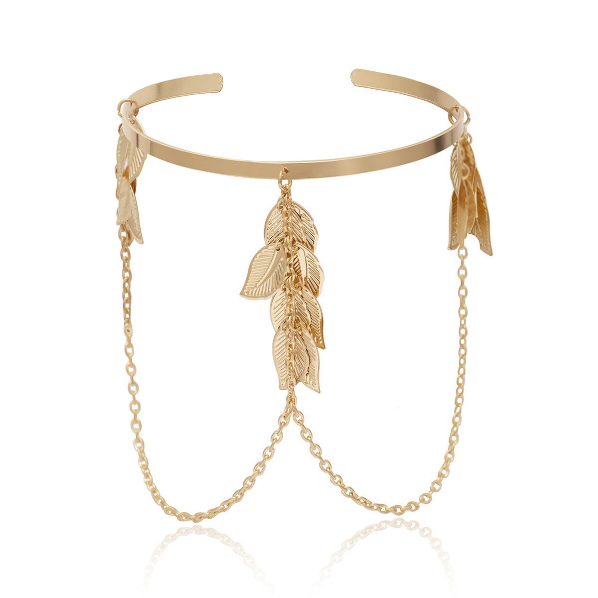 Simple Alloy Glossy Punk Exaggerated Armband Bracelet - melvincucci