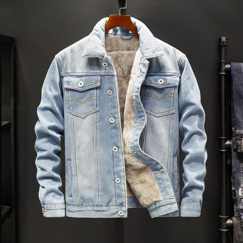 Denim Jacket Men Korean Gown Trend Denim Jacket Men's Top Clothes Casual Jacket - melvincucci
