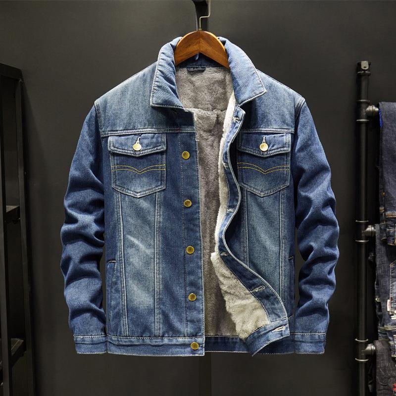 Denim Jacket Men Korean Gown Trend Denim Jacket Men's Top Clothes Casual Jacket - melvincucci