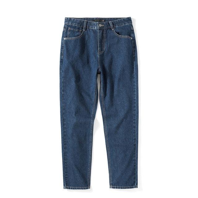 Denim Jeans Men New Loose Cotton Jeans Man Autumn Tap - melvincucci