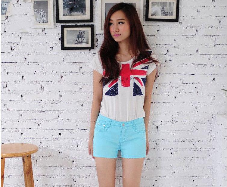 Denim Shorts Women Korean Style Elastic Colored Pencil Pants - melvincucci