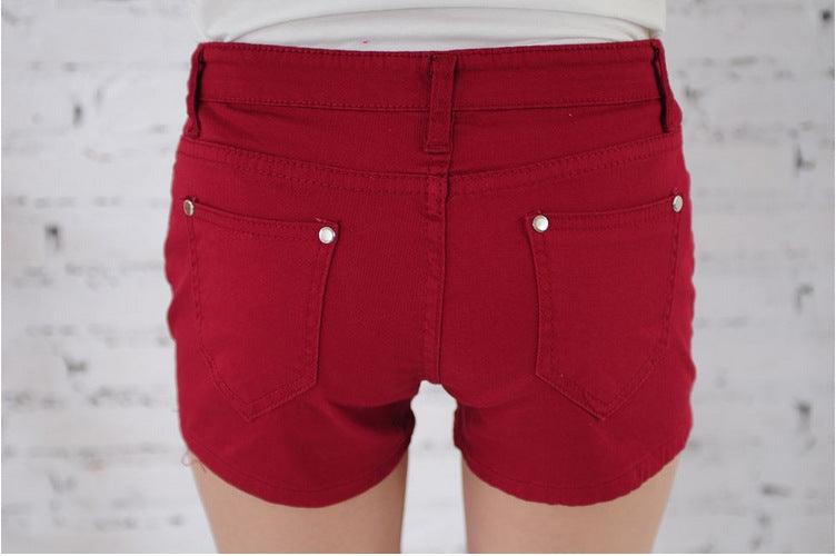 Denim Shorts Women Korean Style Elastic Colored Pencil Pants - melvincucci