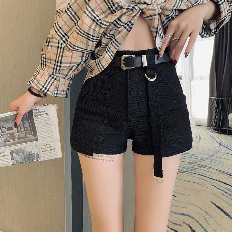 Denim shorts women straight loose women high - melvincucci