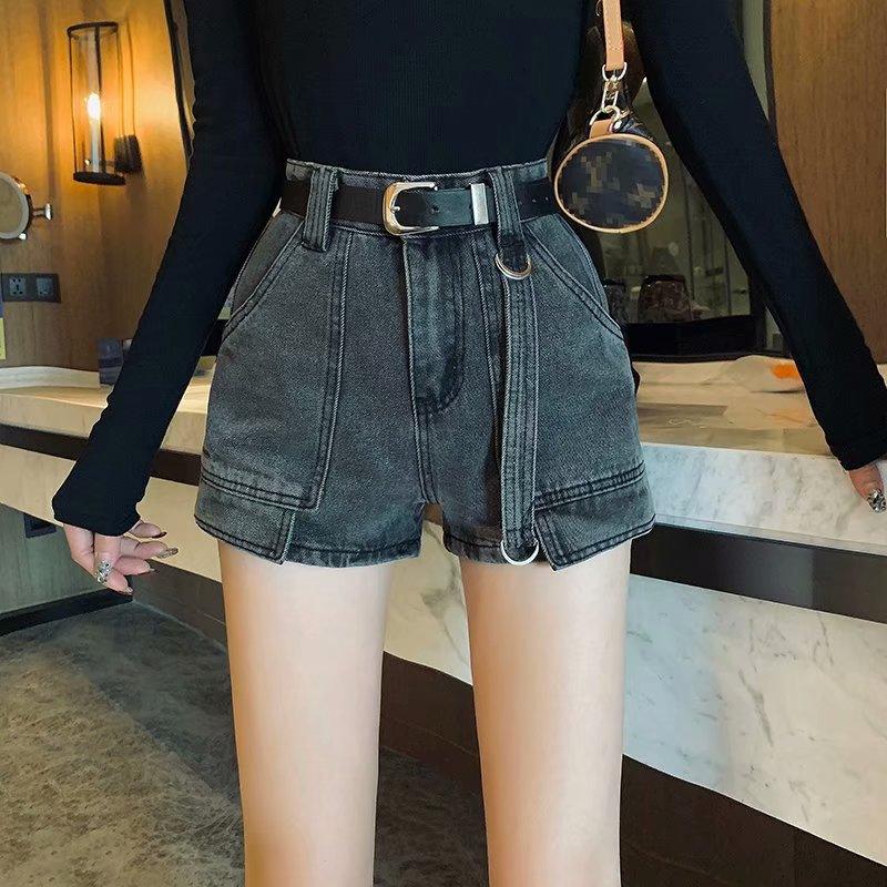Denim shorts women straight loose women high - melvincucci