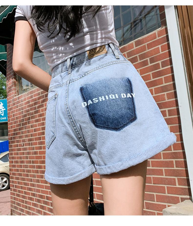 Denim Shorts Women Summer a-Line High Waist - melvincucci
