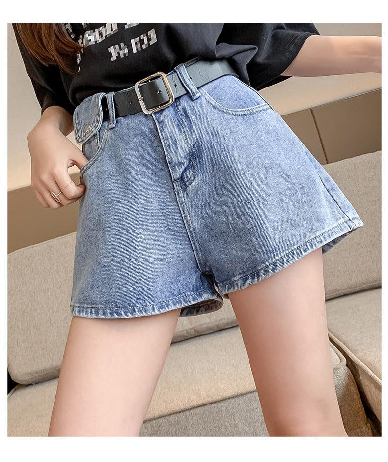 Denim Shorts Women Summer a-Line High Waist - melvincucci