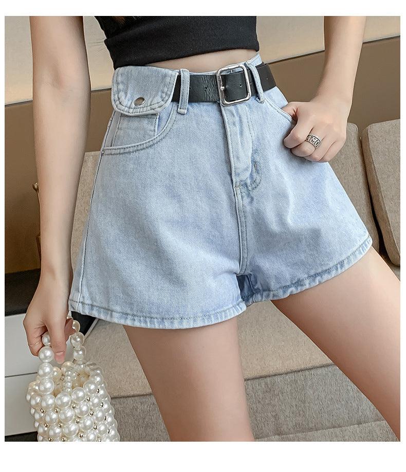 Denim Shorts Women Summer a-Line High Waist - melvincucci