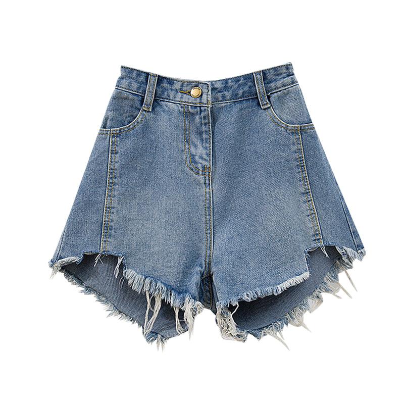 Denim Shorts Women Summer Design Sense Torn Edges - melvincucci