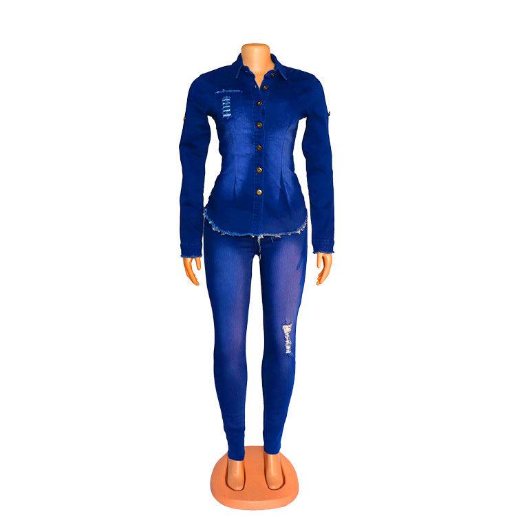 Denim Women's Fashion Denim Suit - melvincucci
