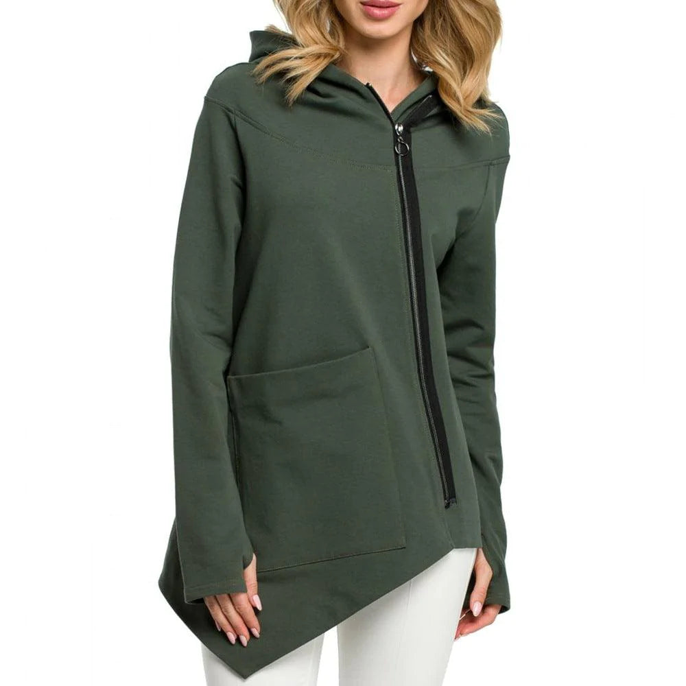 Diagonal zip sweatshirt - melvincucci