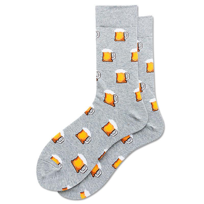 Diamond Shaped Animal Socks For Men, Fruit Cotton Socks - melvincucci