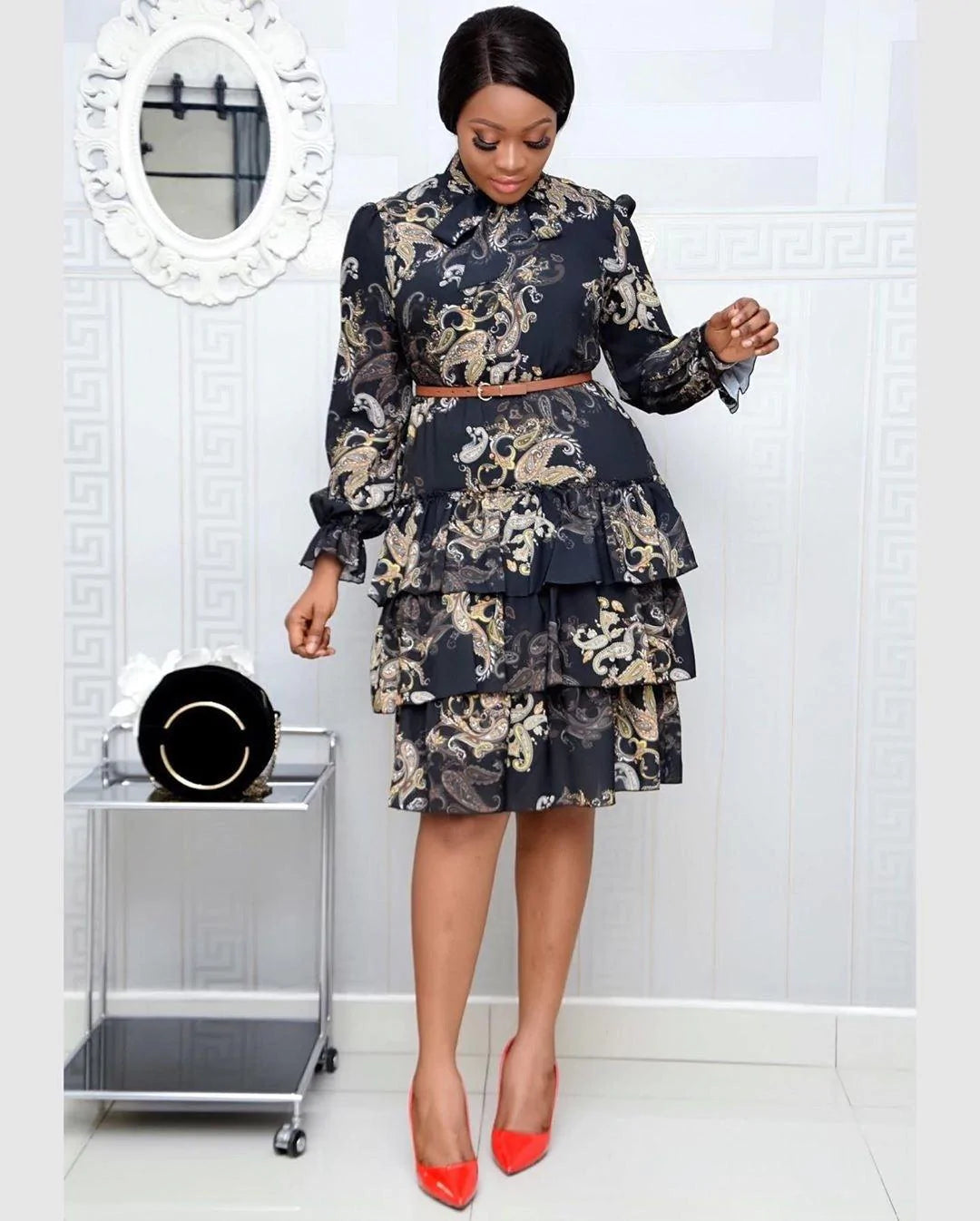 Digital Printed Women s African Dress - melvincucci