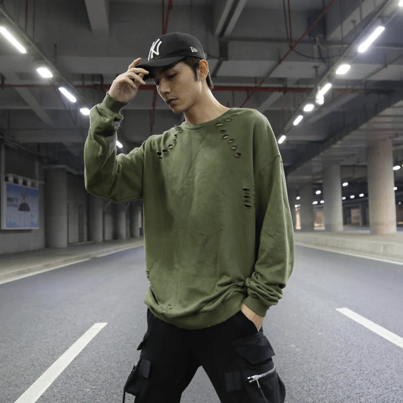 Distressed Sweatshirt - melvincucci
