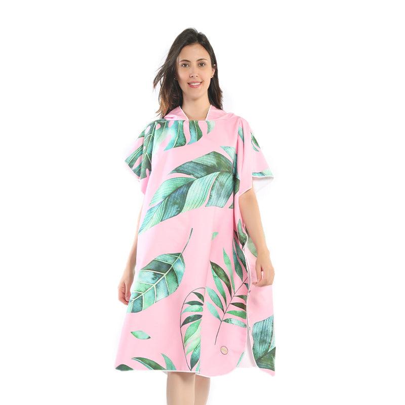 Double Face Fleece Cape Changing Bathrobe - melvincucci