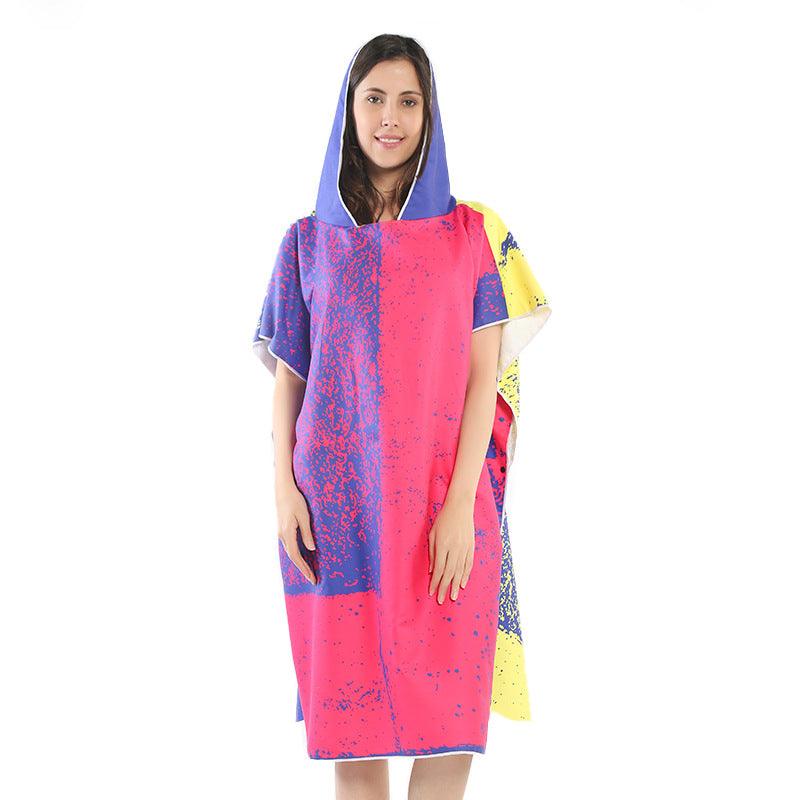 Double Face Fleece Cape Changing Bathrobe - melvincucci
