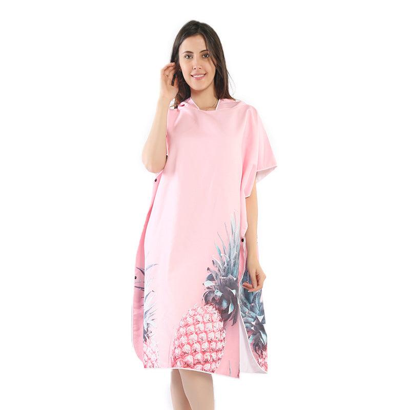 Double Face Fleece Cape Changing Bathrobe - melvincucci