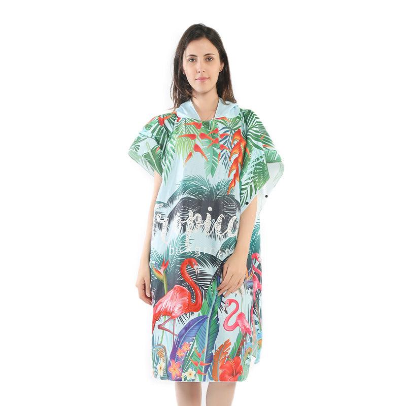 Double Face Fleece Cape Changing Bathrobe - melvincucci