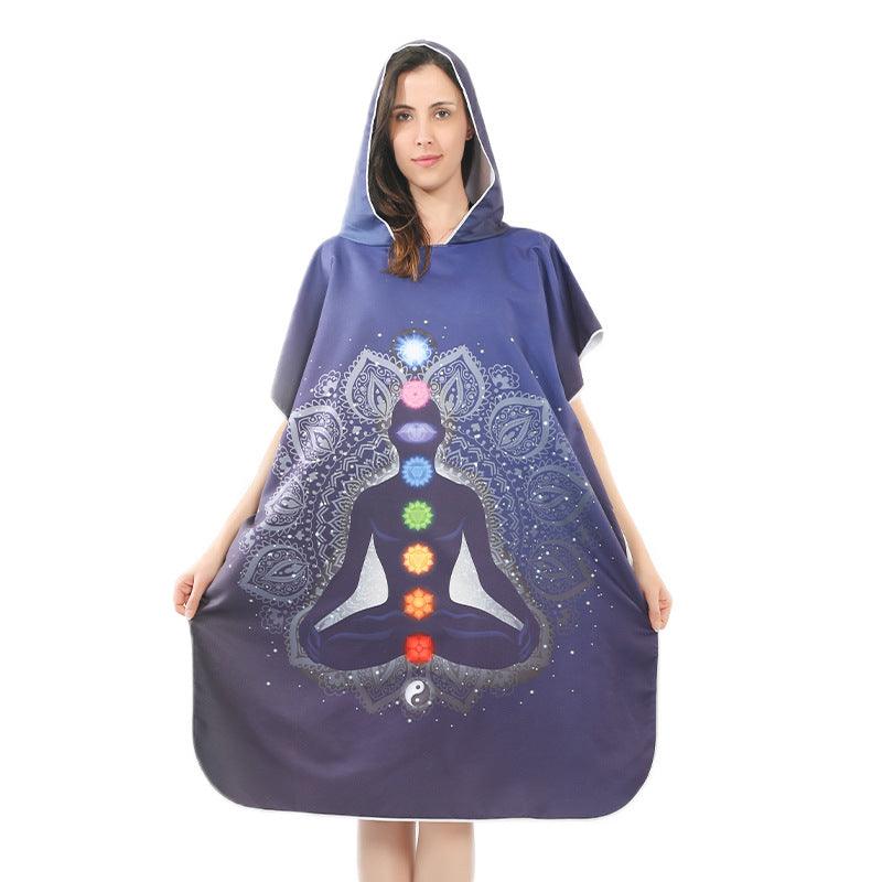 Double Face Fleece Cape Changing Bathrobe - melvincucci