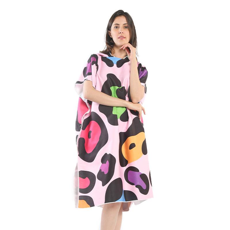 Double Face Fleece Cape Changing Bathrobe - melvincucci
