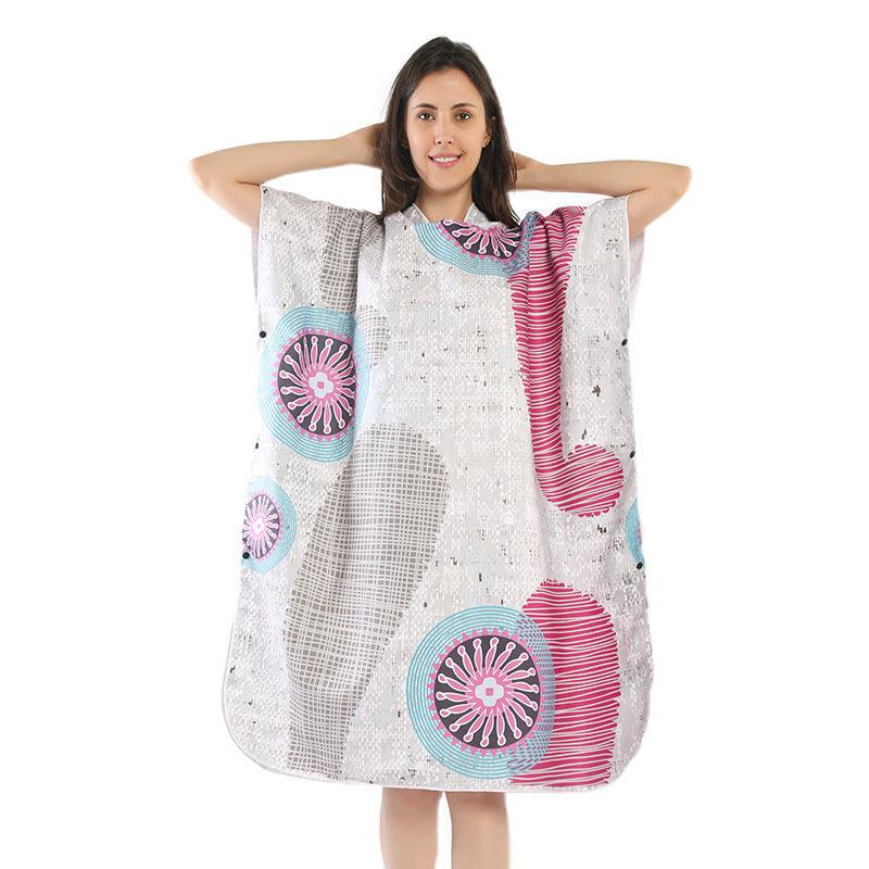 Double Face Fleece Cape Changing Bathrobe - melvincucci