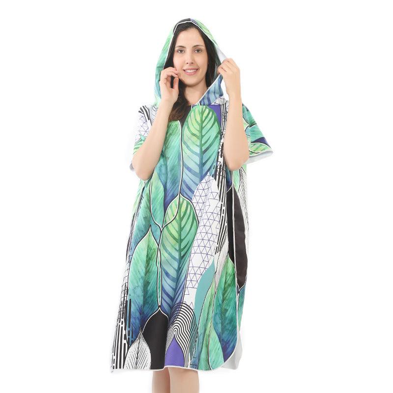 Double Face Fleece Cape Changing Bathrobe - melvincucci