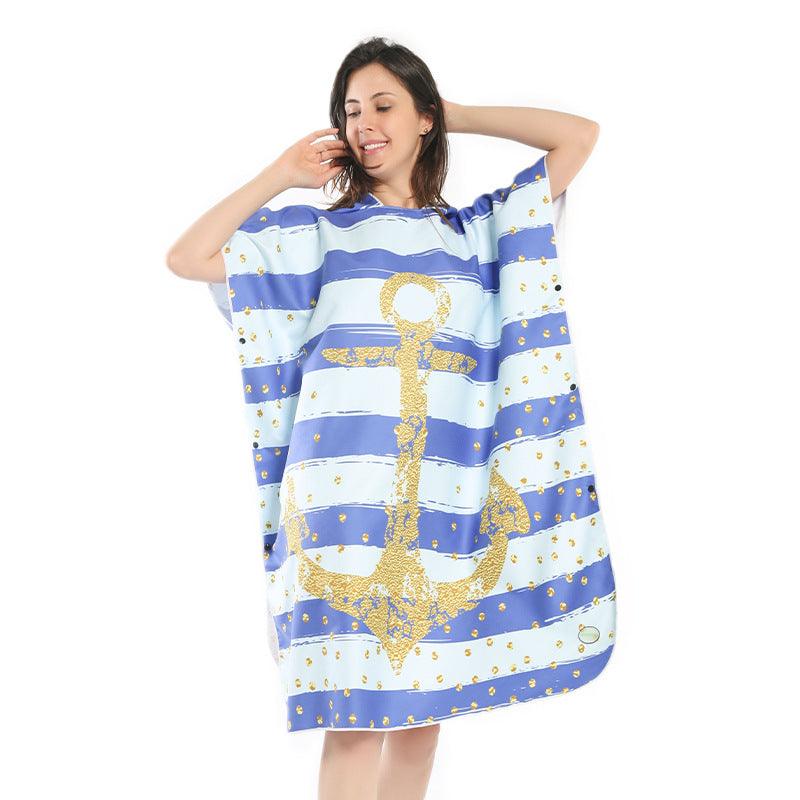 Double Face Fleece Cape Changing Bathrobe - melvincucci