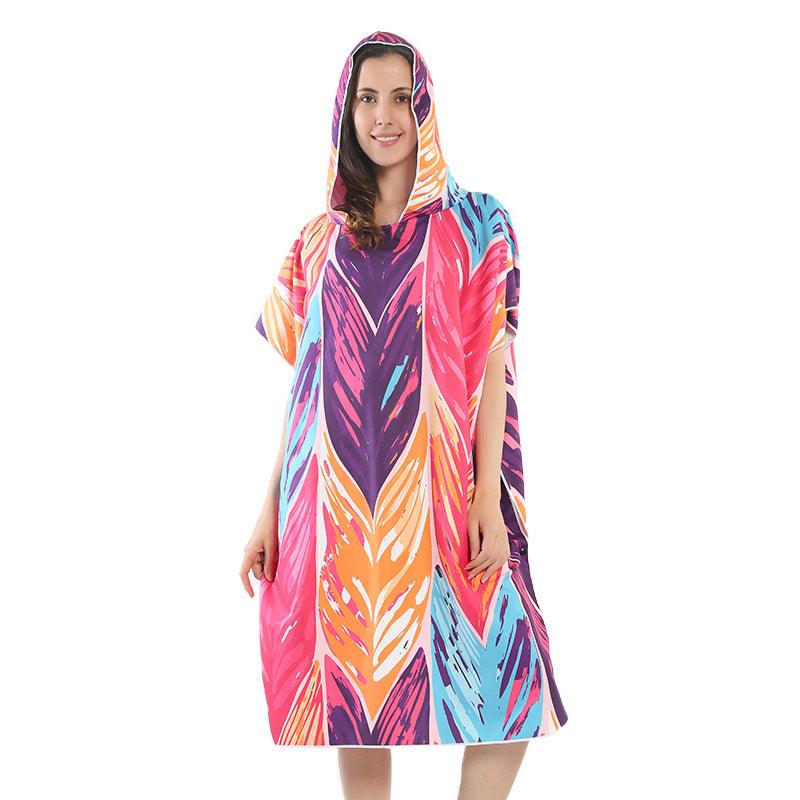 Double Face Fleece Cape Changing Bathrobe - melvincucci