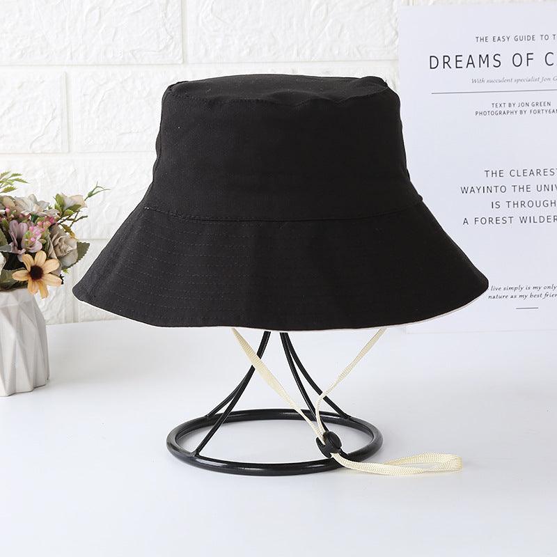Double-Sided Men And Women Wind Rope Fisherman Hat Fashion Basin Hat Hat Outdoor Climbing Hat - melvincucci