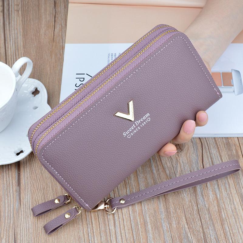 Double Wallet Double Zip Clutch Wallet - melvincucci