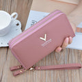 Double Wallet Double Zip Clutch Wallet - melvincucci
