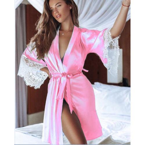 Dress gown less retro nightgown bathrobe - melvincucci