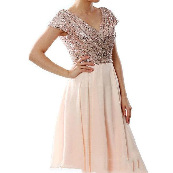 Dress Ladies Knee-Length Club Evening Dress Waist Dress Oversized Elegant Dress - melvincucci