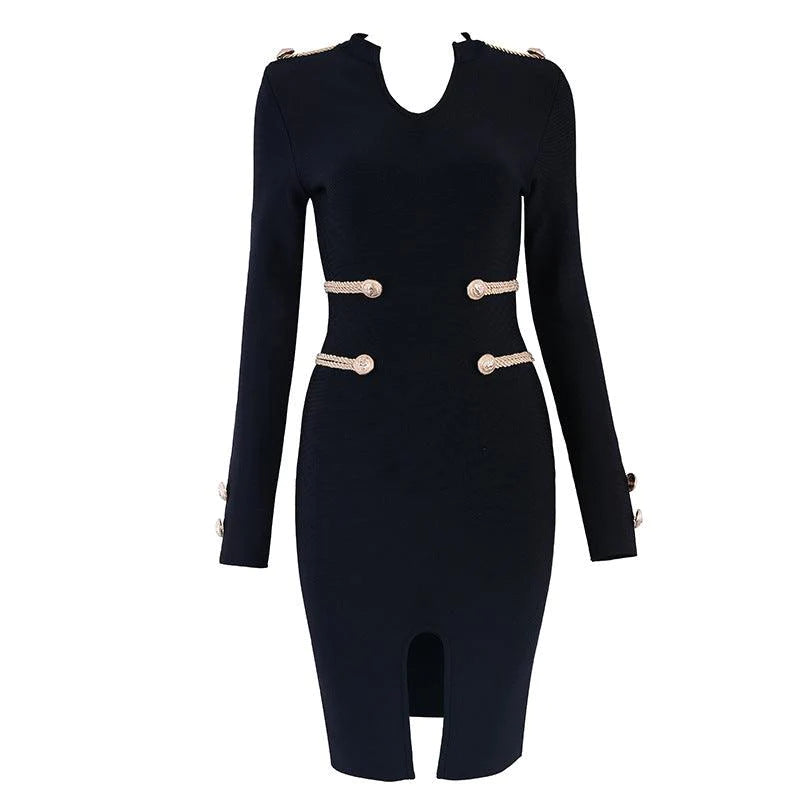 Dress sexy dress long sleeve midi dress - melvincucci