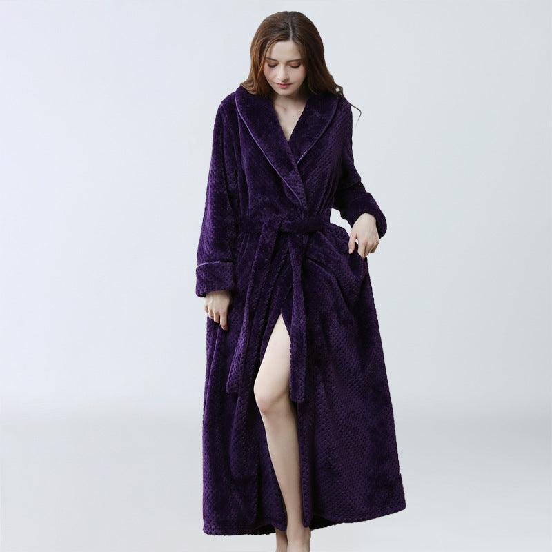 Dressing Gown Women Winter Warm Bathrobe Pajamas - melvincucci