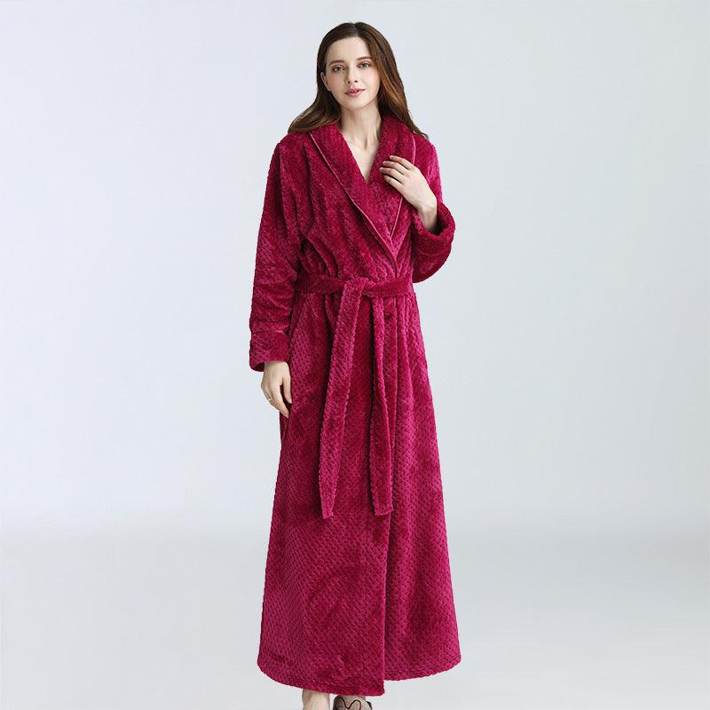 Dressing Gown Women Winter Warm Bathrobe Pajamas - melvincucci
