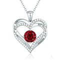 Female 925 Silver Twelve Birthstone Pendant Necklace - melvincucci