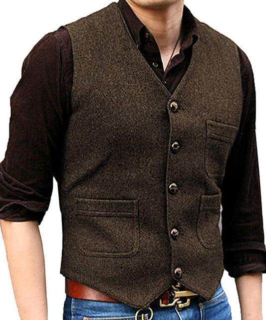 Roupa De Homens Tweed Jaqueta Steampunk Marrom Preta Estilo - melvincucci