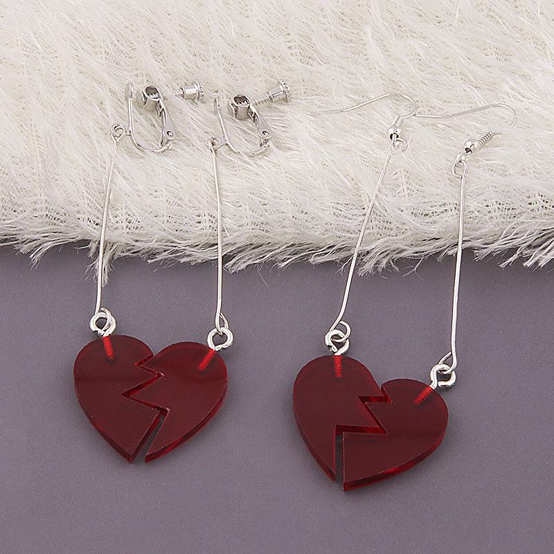 Creative Fashion Love Shape Earring Ear Clip - melvincucci