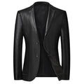Autumn Men's Fertilizer Plus Size Business Casual Leather Suit - melvincucci
