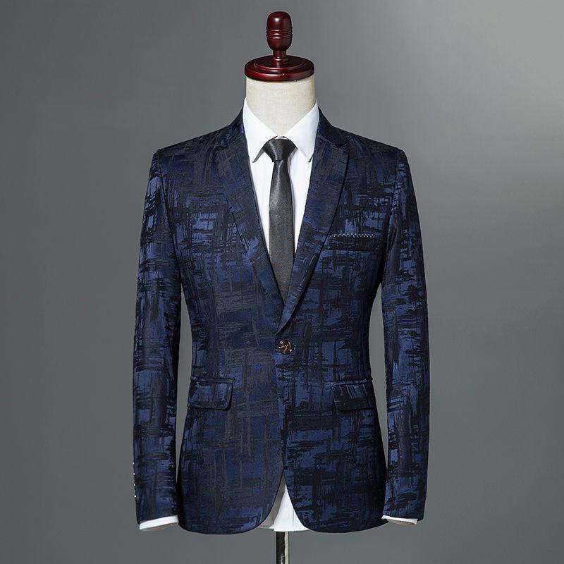 Slim Fit Business Casual Fashion Suit Men's Jacket - melvincucci
