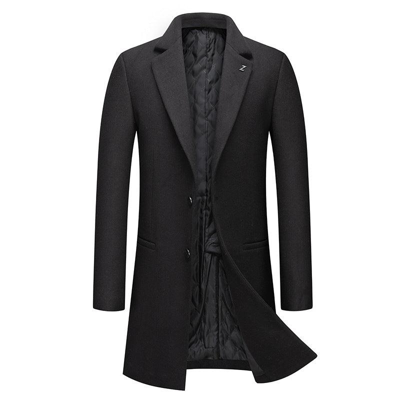 Men's Jacket Plus Cotton Padded Woolen Coat - melvincucci