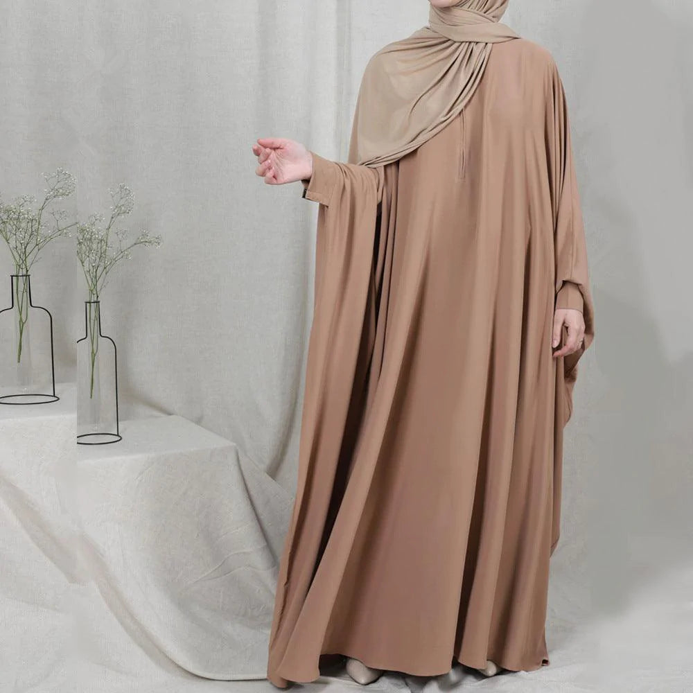 Eid Hooded Muslim Women Hijab Dress Prayer Garment Jilbab Abaya Long Khimar Full Cover Ramadan Gown Abayas Islamic Clothes Niqab - melvincucci